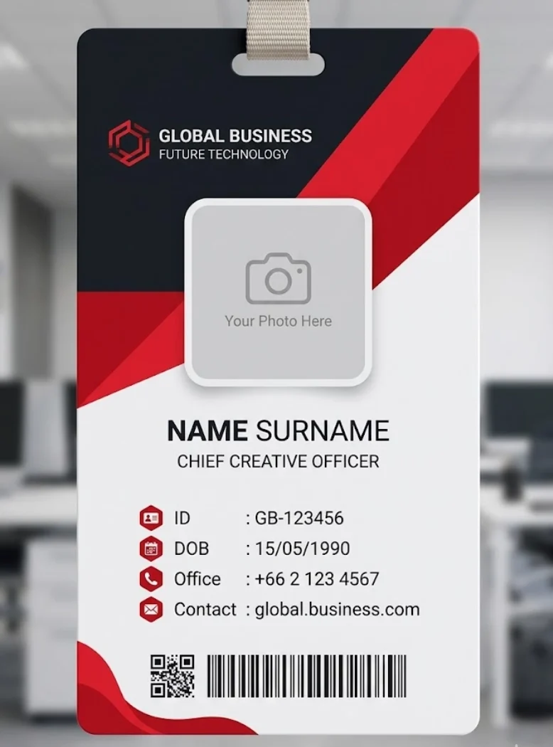 บัตรพนักงาน PVC Card และ Plastic Card คุณภาพสูง สีคมชัด ทนทาน ผลิตด้วยเครื่องพิมพ์มาตรฐาน